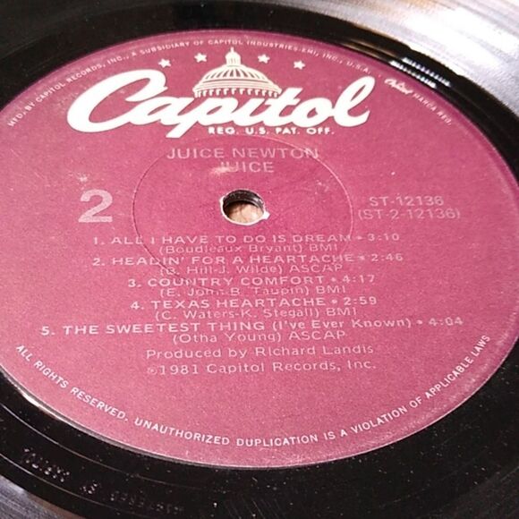Juice Newton Vinyl Record - Picture 7 of 7